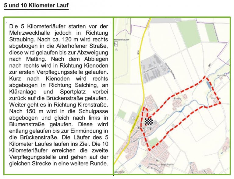 5 und 10 Kilometer Lauf Beschreibung