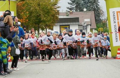 Kinder beim Start des ILE-Gäubodenlaufs